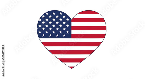 United States Flag Heart PNG — Ikon Hati Bendera Amerika Serikat PNG