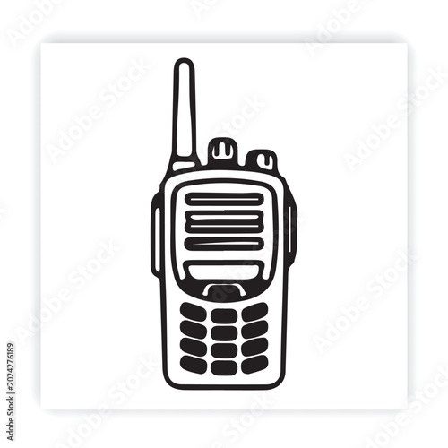Billede på lærred Walkie-Talkie & Radio Vector Icons | Communication, Portable Radio, Two-Way Radi