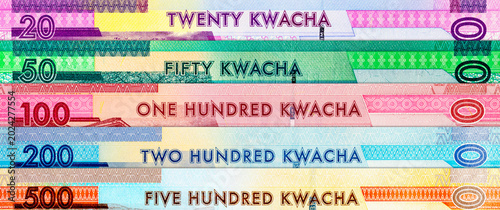 Photos Malawian Kwacha banknotes (MWK) featuring various denominations
