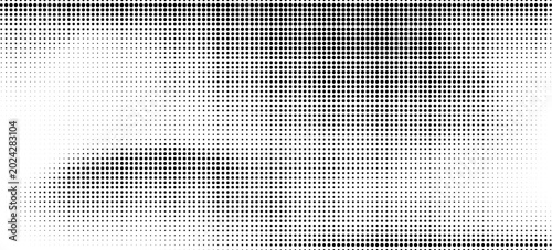Bild auf Leinwand Abstract black and white dot design with smooth transitions, inspired by modern digital art and minimal geometric patterns