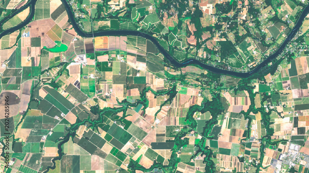 Fototapeta premium Portland USA on open data satellite image 
