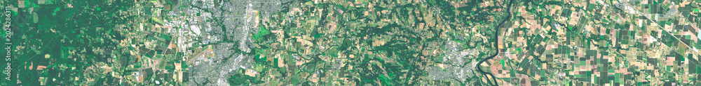 Fototapeta premium Portland USA on open data satellite image 