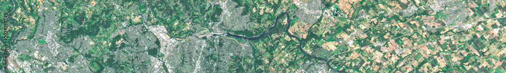 Fototapeta premium Portland USA on open data satellite image 