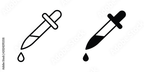 Fotografie Eye dropper half icon illustration simple design elements