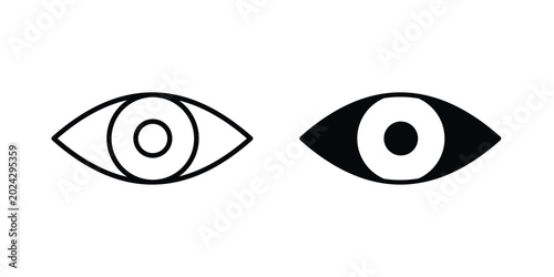 Fotografie Eyes icon illustration simple design elements