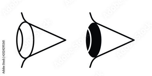 Fotografie Eye side icon illustration simple design elements