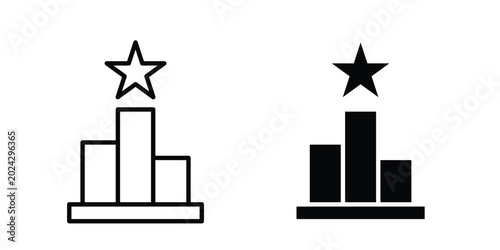 Tableau sur toile Leaderboard icon illustration simple design elements