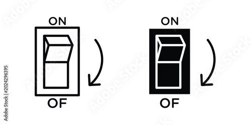 Foto Light switch off icon illustration simple design elements