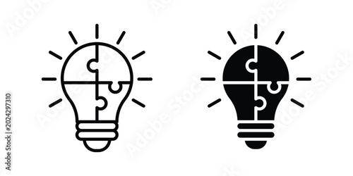 Foto Problem solving icon illustration simple design elements