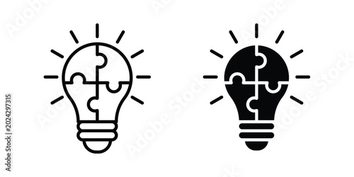Schilderij op canvas Problem solving icon illustration simple design elements