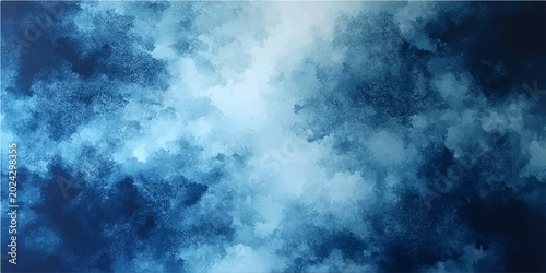 Canvastavla Abstract ethereal blue clouds swirl ethereal mist, creating tranquil atmospheric backdrop, hinting celestial expanse or deep ocean abyss