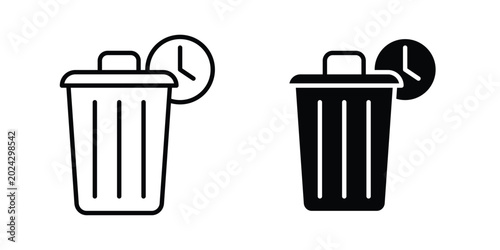 Quadro em tela Time waste icon illustration simple design elements