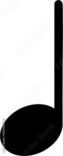 Quadro su tela Quarter Note Music Symbol Illustration
