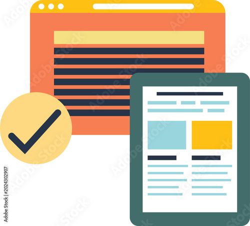 Website performance analysis showing successful seo audit results with positive checkmark confirmation.