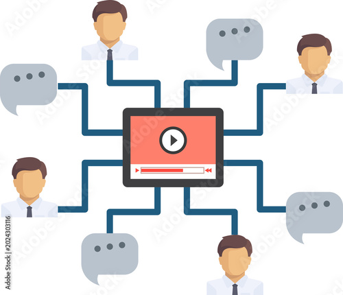 Networked video content rapidly spreading through connected individuals, representing successful digital campaign.