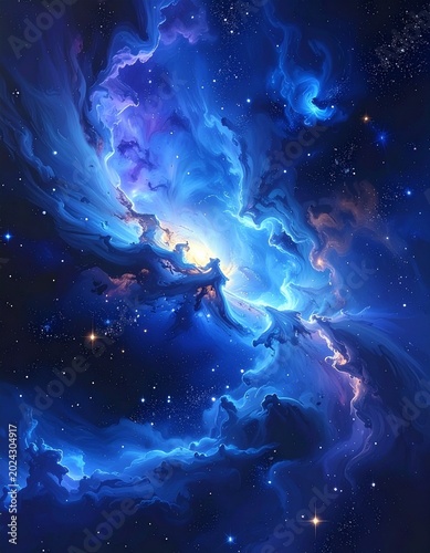 blue sky with stars