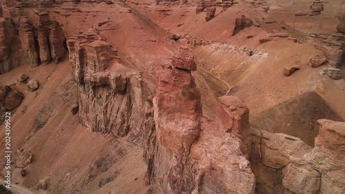 Aerial View of Charyn Canyon National Park in Kazakhstan