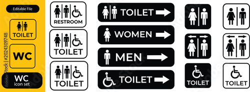 Fotografie Toilet icon set