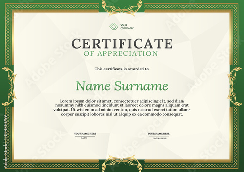 Tableau sur toile certificate of completion template
