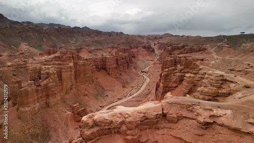 Aerial View of Charyn Canyon National Park in Kazakhstan