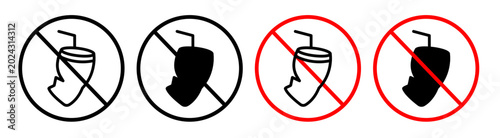 Schilderij op canvas Dont throw away plastic signs pack. vector illustrations designs