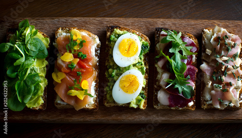 Open faced sandwiches