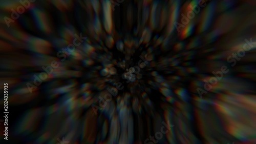 An animated particle rotating around its axis