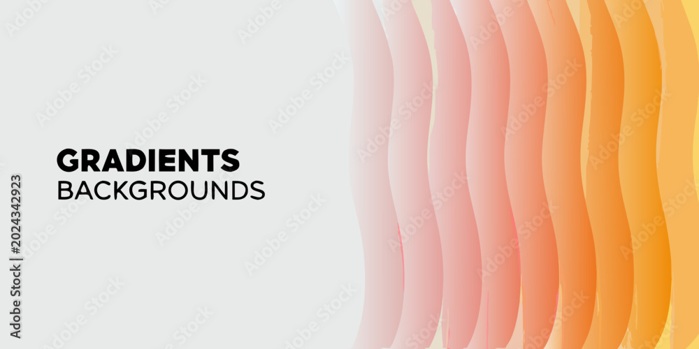 Naklejka premium gradient wave design smooth flowing abstract background