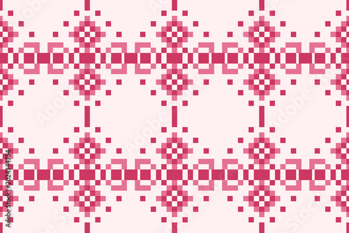 Seamless pixel pink pattern illustration
