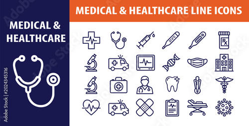 Medical & Healthcare Line Icons Set for Your Projects