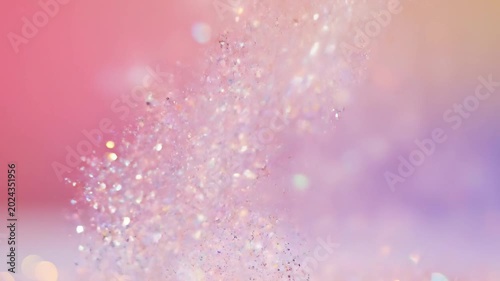 Glittering Sparkling Particles Falling Slowly.