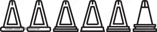 Foto Black vintage balance scale icon set six pieces vector Vector