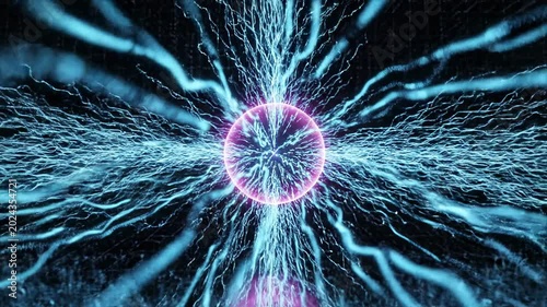 Neon Light Circle Electric Pulse.