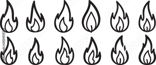 Cuadro en lienzo Black footprints icon set on plain background vector Vector