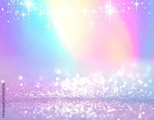 Soft Pastel Glitter Sparkles Shimmering on Abstract Dreamy Background