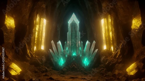 4K Photorealistic Master Shot of Infinite Mirrored Crystalline Vault Architecture