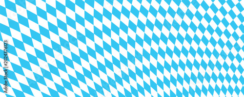 Schilderij op canvas Waved Bavarian flag lozenges seamless pattern