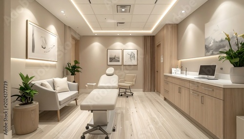 Peaceful Healthcare Center Room Designed With Soft Neutral Colors