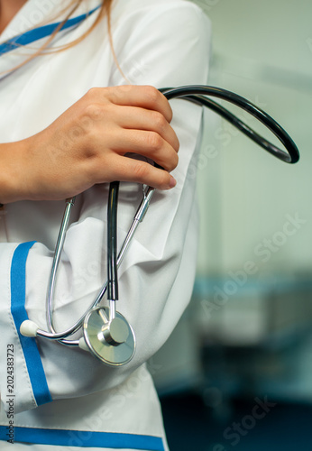 Doctor Holding Stethoscope.
