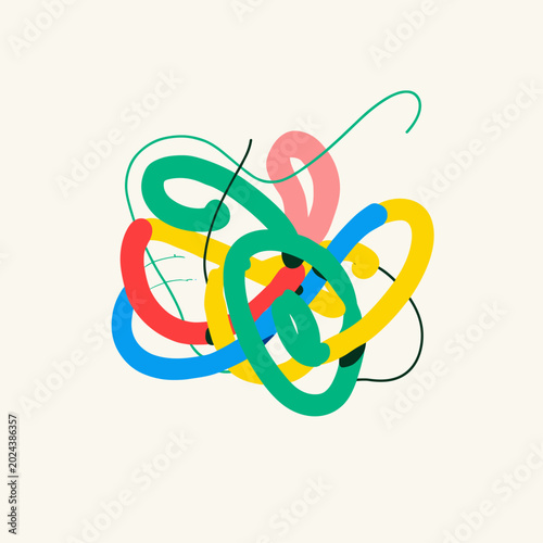 Vibrant Neon Infinity Lines Depicting Sensory Processing