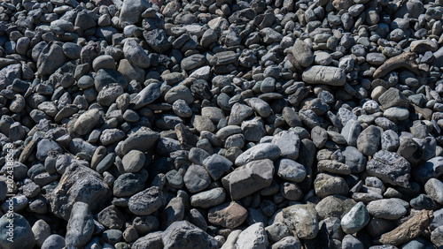 Foto River Pebbles and Gravel Stones Texture Background