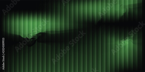 Luminous Neon Vertical Stripes Background in Neon Green, Futuristic Gradient Light Glow.