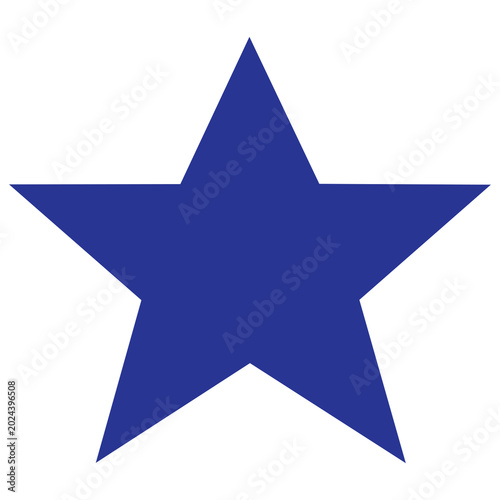 Vászonkép Navy blue Star Icon PNG, isolated on transparent background