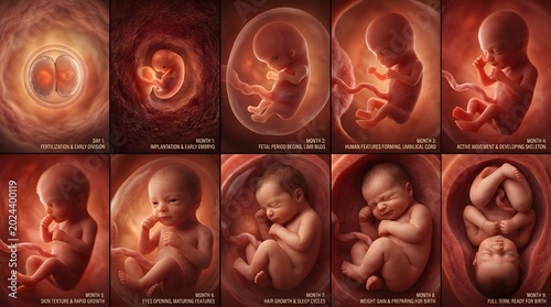 Human Fetal Development Stages from Conception to Birth