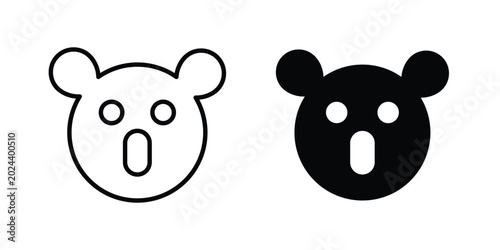Canvas Print Koala head icon