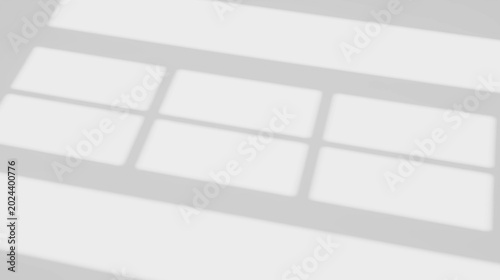 Tableau sur toile Window Shadow Overlay: The subtle play of light and shadow cast by a windowpane creates a geometric pattern on a plain surface, perfect for adding depth and mood to designs