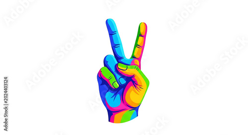 Vibrant 3 d geometric abstract shape with rainbow gradient and glossy finish cube