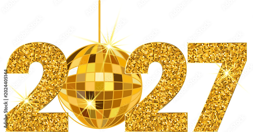 Obraz premium 2027 Gold Number