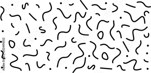 Hand drawn doodle line set sketch style wavy scribble strokes abstract curved marks creative underline elements for design decoration branding layouts and modern graphic composition