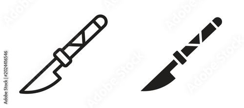 Tableau sur toile Scalpel icon symbol, black style vector icons pack